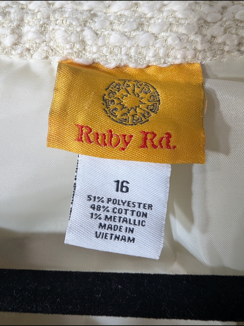 Ruby Rd. Cream Textured Open-Front Bouclé Jacket - Picture 5 of 7
